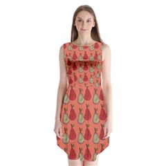 Pears Red Sleeveless Chiffon Dress   by snowwhitegirl