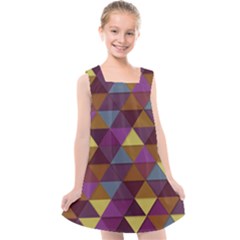 Fall Geometric Pattern Kids  Cross Back Dress by snowwhitegirl