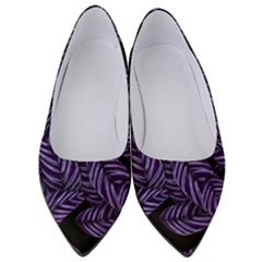 Tropical Leaves Purple Women s Low Heels by snowwhitegirl