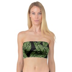 Tropical Leaves On Black Bandeau Top by snowwhitegirl