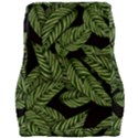 Tropical Leaves On Black Car Seat Velour Cushion  View2