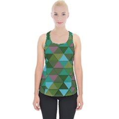 Green Geometric Piece Up Tank Top by snowwhitegirl