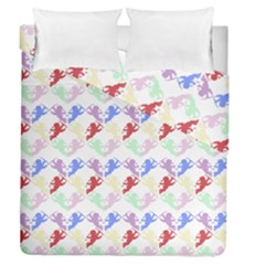 Colorful Cherubs White Duvet Cover Double Side (queen Size) by snowwhitegirl