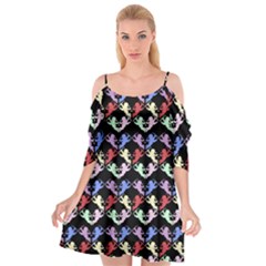 Colorful Cherubs Black Cutout Spaghetti Strap Chiffon Dress by snowwhitegirl