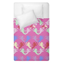 Colorful Cherubs Pink Duvet Cover Double Side (single Size) by snowwhitegirl