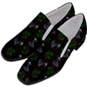 Gothic Girl Rose Black Pattern Slip On Heel Loafers View2