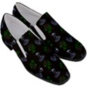 Gothic Girl Rose Black Pattern Slip On Heel Loafers View3