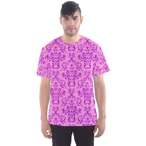 Victorian Paisley Pink Men s Sports Mesh Tee by snowwhitegirl