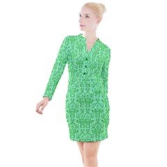 Victorian Paisley Green Button Long Sleeve Dress by snowwhitegirl