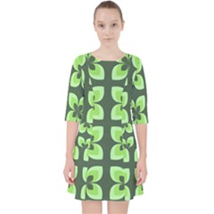 Retro Flower Green Pocket Dress by snowwhitegirl