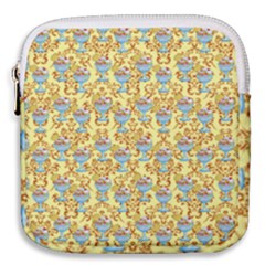 Paisley Yellow Sundaes Mini Square Pouch by snowwhitegirl