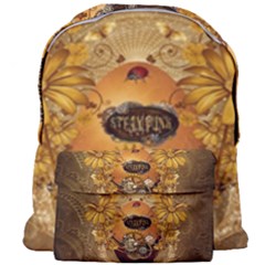 Awesome Steampunk Easter Egg With Flowers, Clocks And Gears Giant Full Print Backpack by FantasyWorld7