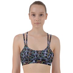 Comic Books Pattern Line Them Up Sports Bra by snowwhitegirl