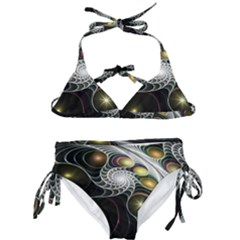 Fractal Bulbs Fantasy Curve Kids  Classic Bikini Set by Pakrebo