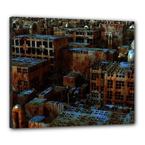 Building Ruins Old Industry Canvas 24  X 20  (stretched) by Pakrebo