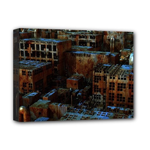 Building Ruins Old Industry Deluxe Canvas 16  X 12  (stretched)  by Pakrebo