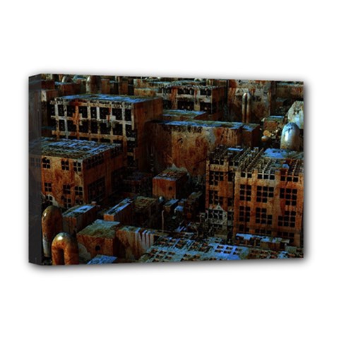 Building Ruins Old Industry Deluxe Canvas 18  X 12  (stretched) by Pakrebo