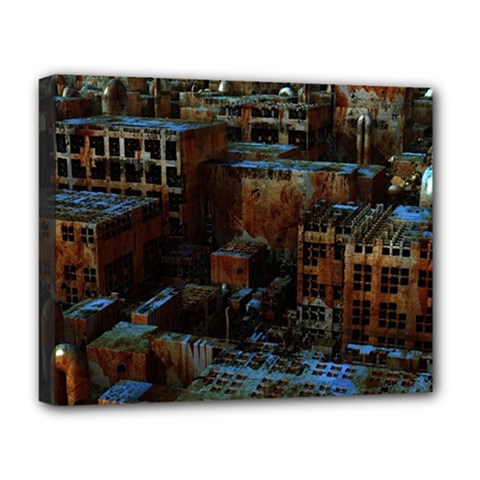 Building Ruins Old Industry Deluxe Canvas 20  X 16  (stretched) by Pakrebo