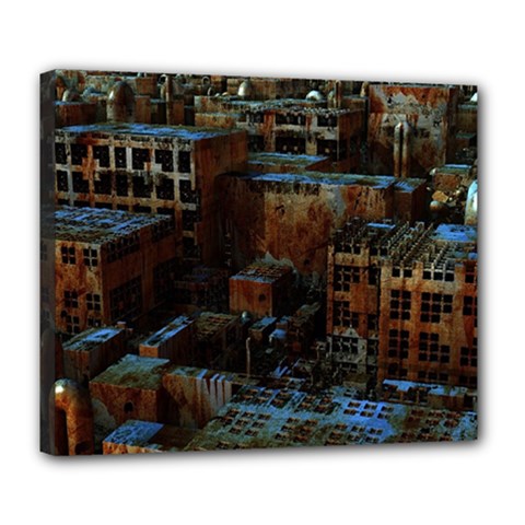 Building Ruins Old Industry Deluxe Canvas 24  X 20  (stretched) by Pakrebo