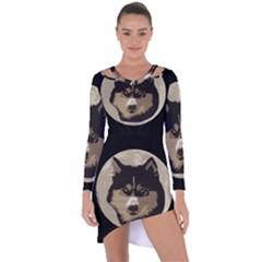 Husky Moon Asymmetric Cut-out Shift Dress by snowwhitegirl