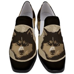 Husky Moon Slip On Heel Loafers by snowwhitegirl