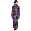 Seamless Abstract Colorful Tile Turtleneck Maxi Dress View2