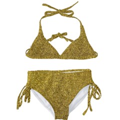 Gold Sparkles Kids  Classic Bikini Set by retrotoomoderndesigns