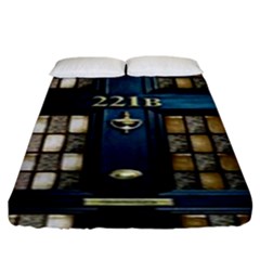 Tardis Sherlock Holmes 221b Fitted Sheet (king Size) by Sudhe