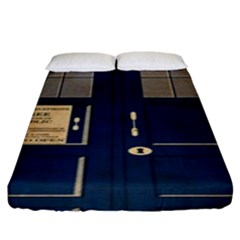 Tardis Poster Fitted Sheet (king Size) by Sudhe