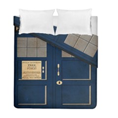 Tardis Poster Duvet Cover Double Side (full/ Double Size) by Sudhe