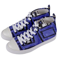 Tardis Painting Women s Mid-top Canvas Sneakers by Sudhe