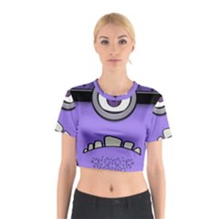 Evil Purple Cotton Crop Top by Sudhe