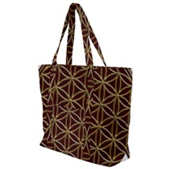 Flower Of Life Zip Up Canvas Bag by Sudhe