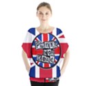 Punk Not Dead Music Rock Uk United Kingdom Flag Batwing Chiffon Blouse View1