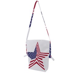 A Star With An American Flag Pattern Folding Shoulder Bag by Sudhe