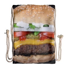 Abstract Barbeque Bbq Beauty Beef Drawstring Bag (large) by Sudhe