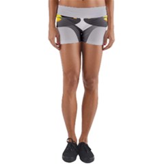 Cute Penguin Animal Yoga Shorts by Sudhe