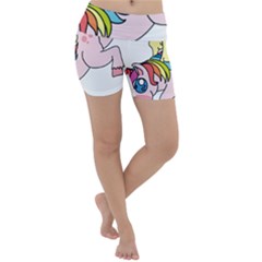 Unicorn Arociris Raimbow Magic Lightweight Velour Yoga Shorts by Sudhe