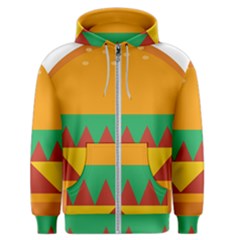 Burger Bread Food Cheese Vegetable Men s Zipper Hoodie by Sudhe