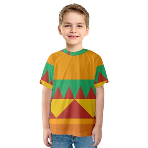 Burger Bread Food Cheese Vegetable Kids  Sport Mesh Tee by Sudhe