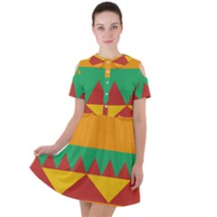 Burger Bread Food Cheese Vegetable Short Sleeve Shoulder Cut Out Dress  by Sudhe