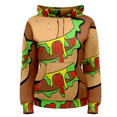 Burger Double Women s Pullover Hoodie by Sudhe