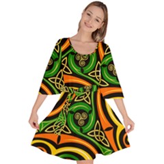 Celtic Celts Circle Color Colors Velour Kimono Dress by Sudhe