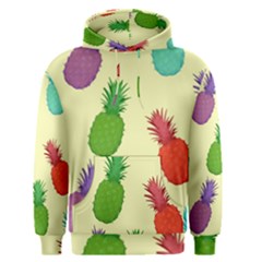 Colorful Pineapples Wallpaper Background Men s Pullover Hoodie by Sudhe