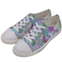 Colorful Background Multicolored Women s Low Top Canvas Sneakers by Sudhe