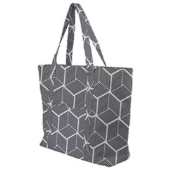 Cube Pattern Cube Seamless Repeat Zip Up Canvas Bag by Sudhe