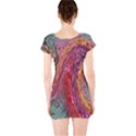 Color Rainbow Abstract Flow Merge Short Sleeve Bodycon Dress View2