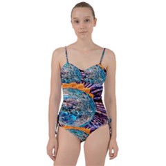 Multi Colored Glass Sphere Glass Sweetheart Tankini Set by Sudhe