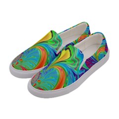 Fractal Art Psychedelic Fantasy Women s Canvas Slip Ons by Sudhe