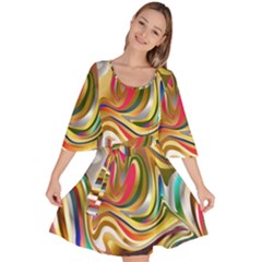 Wallpaper Psychedelic Background Velour Kimono Dress by Sudhe